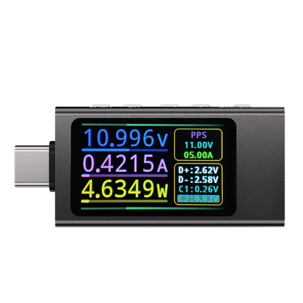 KWS-X1 Type-C 전류 및 전압 모니터 DC 4-30V 0-12A 전력계 테스터 PD 배터리 용량 디지털 LCD 디스플레이 미터