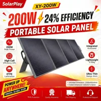 Panneau solaire monocristallin Solar Play 200W, alimentation portable, système photovoltaïque complet pour le camping, la maison et les situations d'urgence 1
