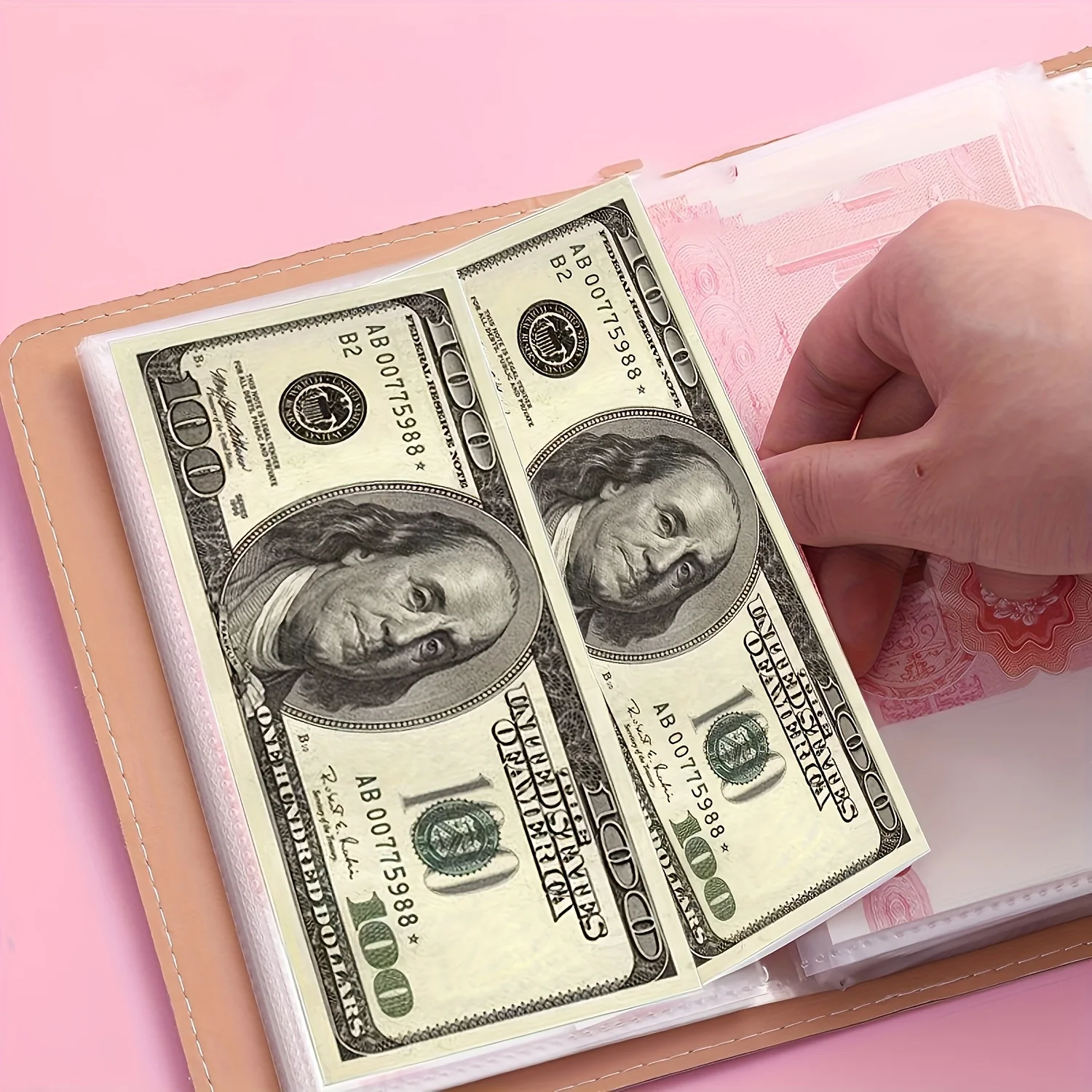Deluxe Banknote Savings and Collection Book with Secure Closure System