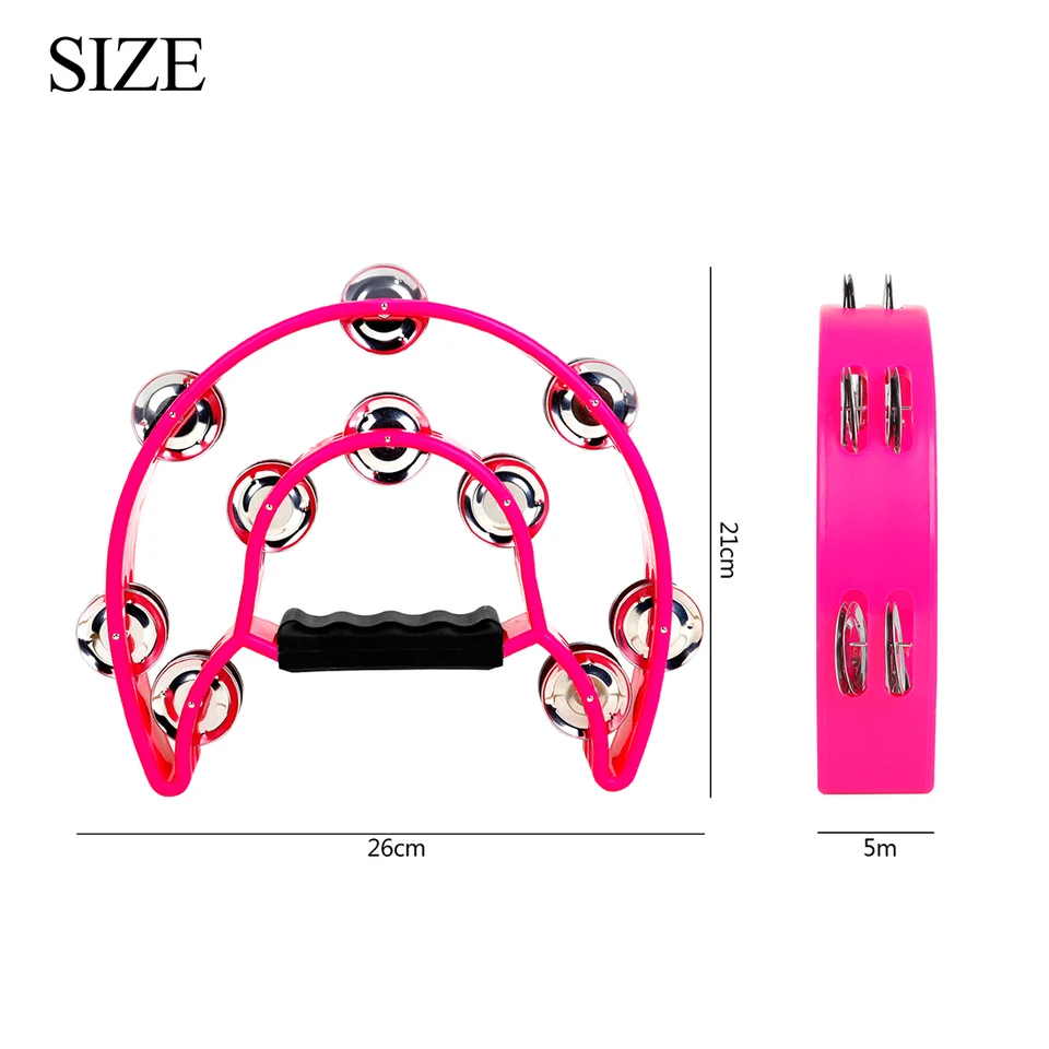 Lot De 7 Mini-Tambourins Pour Enfants – Percussion En Plastique Aux Couleurs Variées – Développe Le Rythme Et La Coordination – Dès 3 Ans