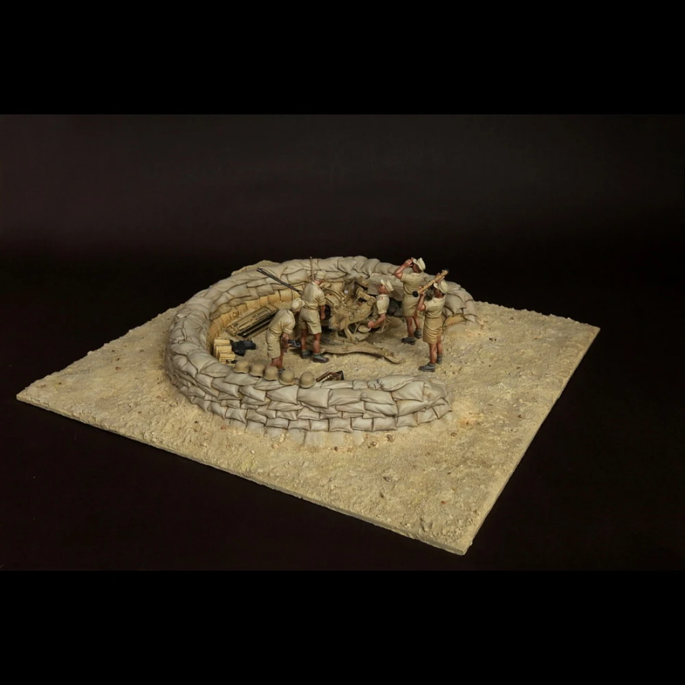 1/35 레진 군인 모델 GK 독일 포병(5개 피규어) 조립되지 않은 미도색 DIY 키트 834