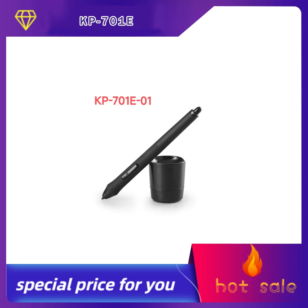 Wacom Intuos4 5 용 새 원본 KP-701E 아트 펜 스탠드베이스가있는 Cintiq 그래픽 태블릿 스타일러스 펜 10PCS 펜촉