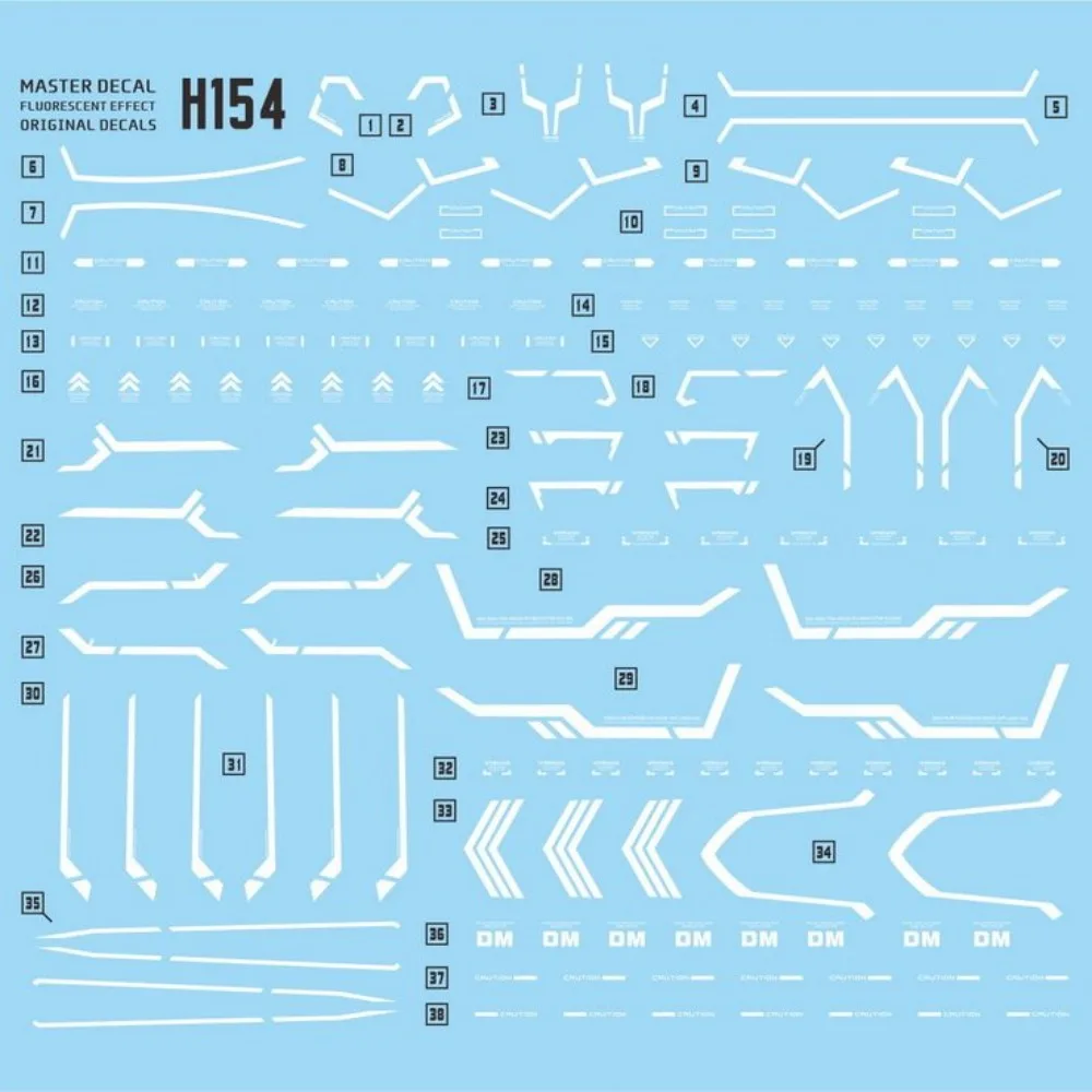 마스터 데칼 H150 HGBF 1/144 빌드 파이터 건담 엑시아 다크 매터 DIY 모델용 형광 고정밀 워터슬라이드 데칼