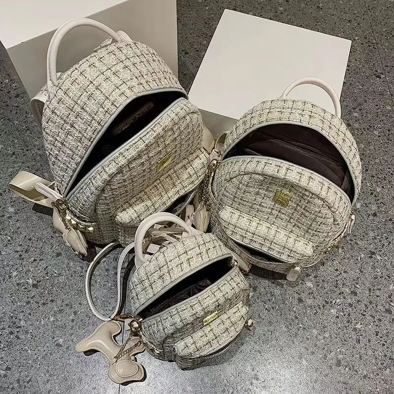 

Woven Shoulder Bag For Women New Fashion And Versatile High Appearance Small Backpack Large Capacity Travel Backpack For Women