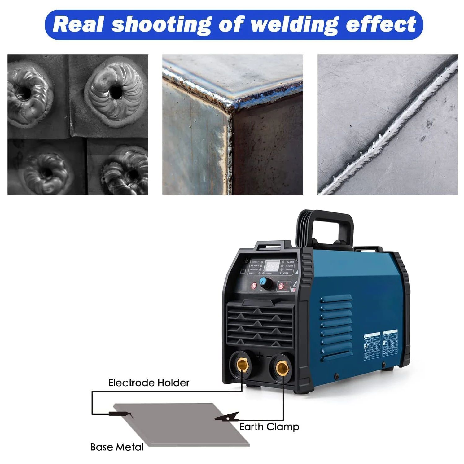 Welding Machine 200A ARC 110V/220V Dual Voltage Welder IGBT Stick MMA Welder LED Display Electrode Holder Work Clamp PROSTORMER 4