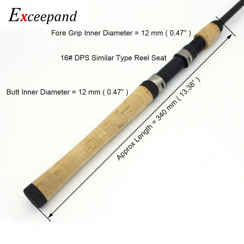 Exceepand Spinning Fishing Rod Handle Composite Cork Pole Split Handle  Grips Replacement Part for Fishing Rod Building or Repair