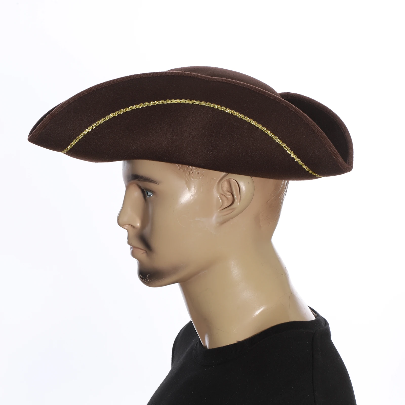 Men Women Tricorn Hat Pirates Cap Wide Brim Captain Halloween Cosplay Themed Party Costume Accessory For Historical Reenactments cosplay hat,cosplay prop accessories