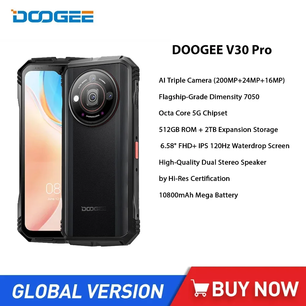 Doogee V30 Pro Rugged Phone with 10800mAh Android 13 -  -  Your One-Stop Rugged Devices Store