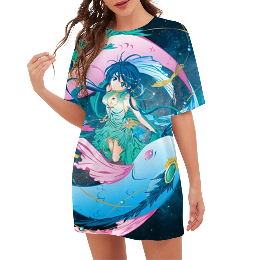 

Повседневная Женская футболка CLOOCL с принтом Pisces Girl 3D Печатный круглый вырез короткий рукав футболки женские Оверсайз Футболки Прямая поставка