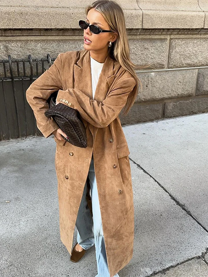 ジャケット・アウター OVERSIZED DOUBLE LAPELED TILOCKEN COAT stein OVERSIZED DOUBLE LAPELED TIELOCKEN COAT - tity