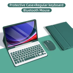 Magnetic Detachable Wireless Keyboard Case for Samsung Galaxy Tab S11 - 11 Inch (2025) (Dark green and Mouse)