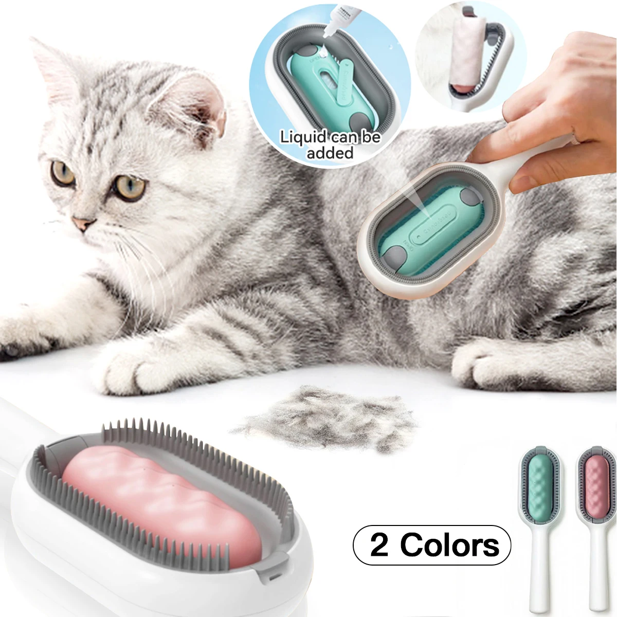 Creative Update Cat Dog Grooming Comb with Water Tank Double Sided Hair