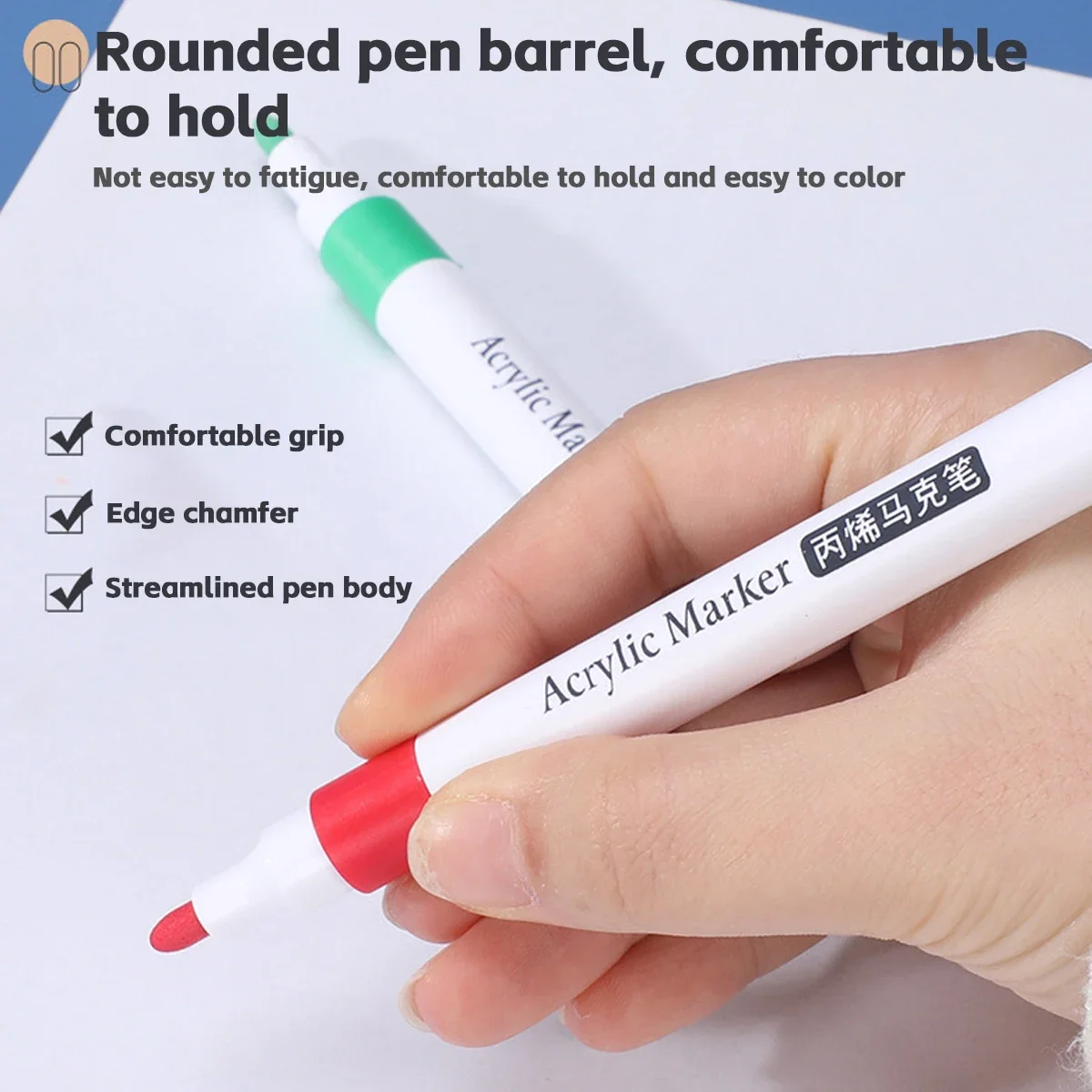 36/48/60 Color Marker Pen Waterproof Single Head Acrylic Pen Art  Painting Graffiti Watercolor Pen Korean Stationery Supplies 4