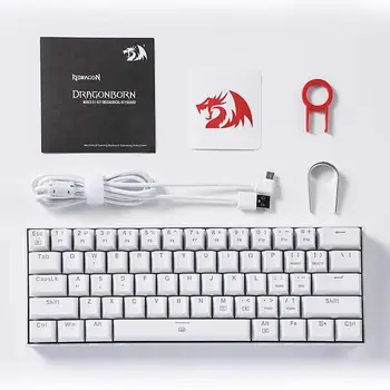 Redragon K630 Dragonborn Hot Swappable 60% Wired Vibrant RGB LED USB Gaming 61 Keys Compact Mechanical Keyboard Pro Software Cus 6