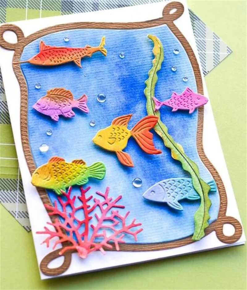 fish metal cutting dies cut die mold Scrapbooking paper craft knife mould blade punch Embossing stencils