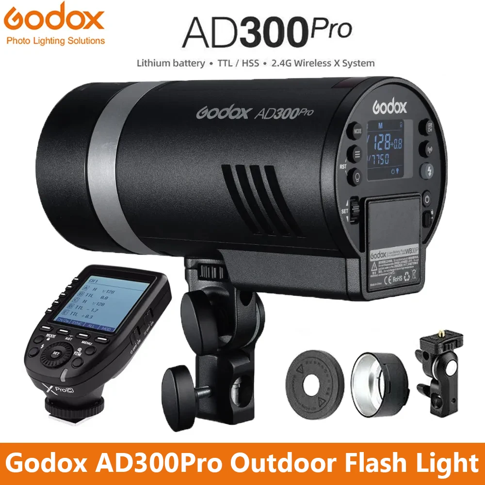 Godox AD300Pro Outdoor Flash Light 300Ws TTL 2.4G 1/8000 HSS with 2600mAh  Battery for Canon Nikon Sony Fuji Olympus Pentax - AliExpress