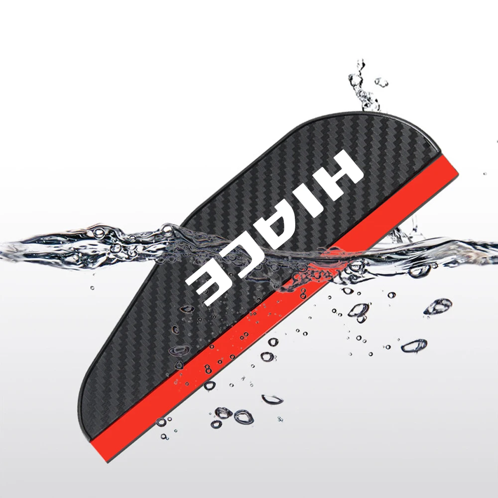 2pc car Rear view Mirror sticker rain eyebrow weatherstrip auto Auto Accessories HIACE