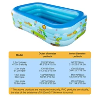 Piscine gonflable, piscine gonflable pour enfants pour l'intérieur ou l'extérieur, baignoire gonflable Ocean World avec fond gonflable souple 5