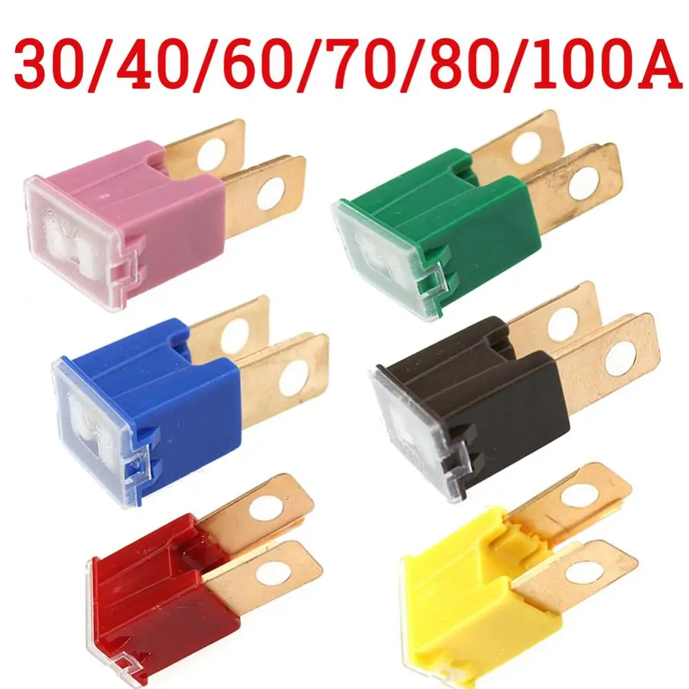 Car Truck Van Square Fuse DC 32V 1PC 100A 80A 70A 60A 50A 40A 30A PAL Male Slow Blow Car Auto Trucks Fuse For Honda Mazda
