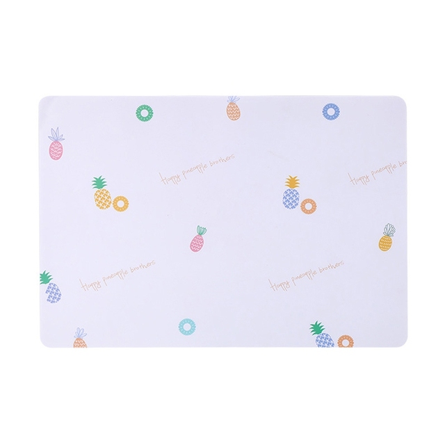 Printed Placemats Table Mat Resistant Heat Non-Slip Placemat Home Washable Bowl Cup Mat Photo Prop Kitchen Decoration