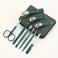 Ensemble de manucure en acier inoxydable, Kit de beauté Portable avec coupe-ongles, ciseaux, limes, outils idéaux pour coupe-ongles, 6/9 pièces 6