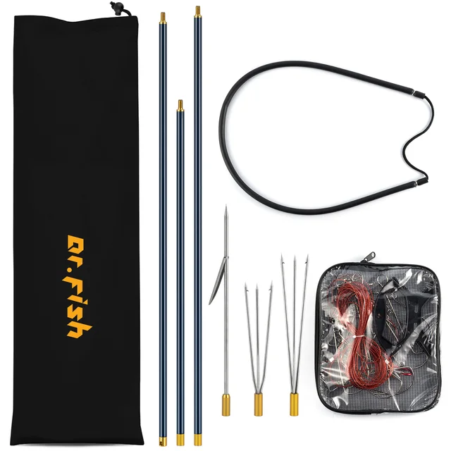 Mark Spearfiberglass Hawaiian Sling Pole Spear Kit - Stainless Steel  Harpoon & Buckle