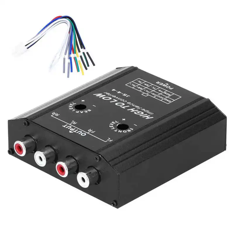 12V4ChannelCarAudioConvertertorcaHightoLowLineCarStereo