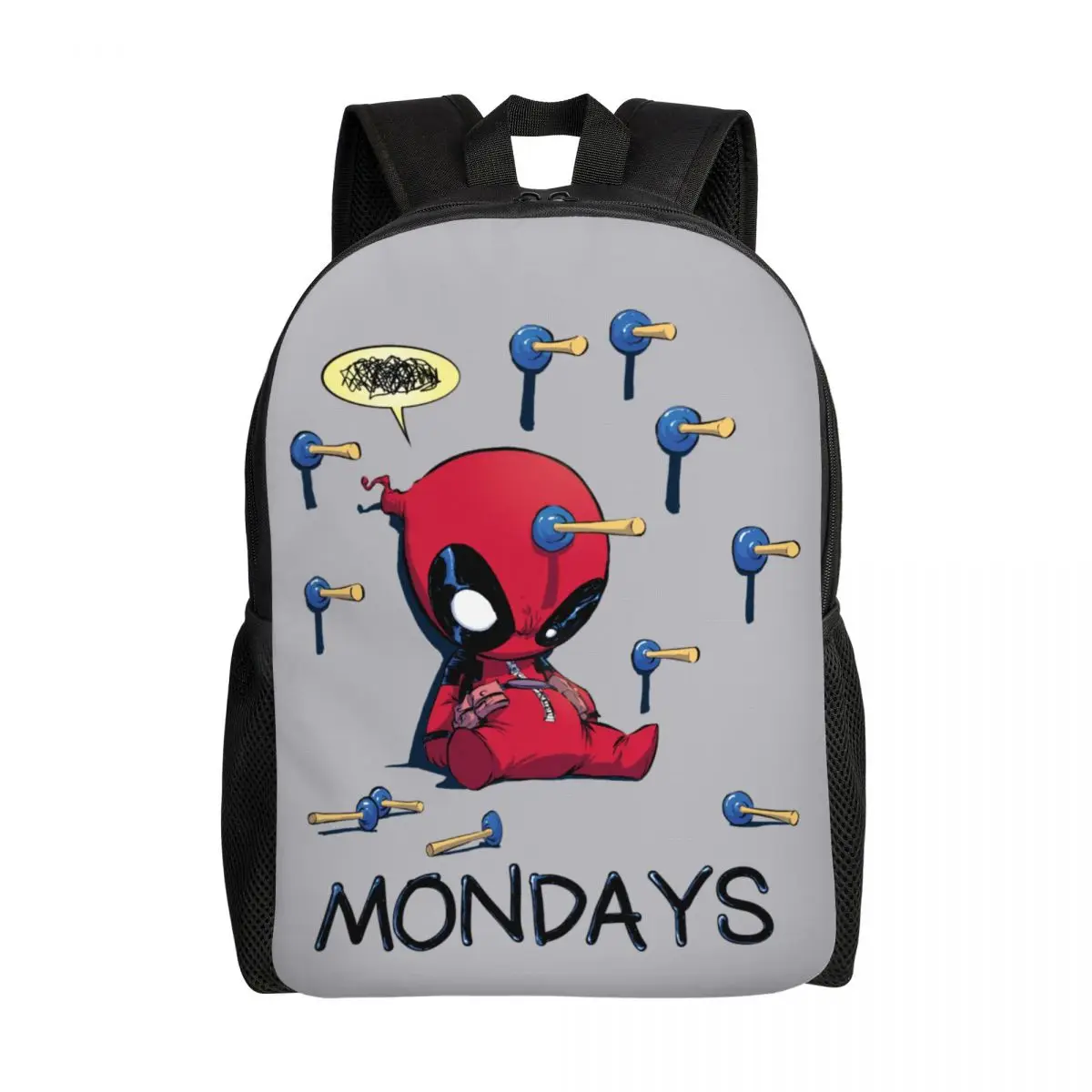 

Рюкзак с принтом Дэдпула «I Hate Mondays» для мужчин и женщин