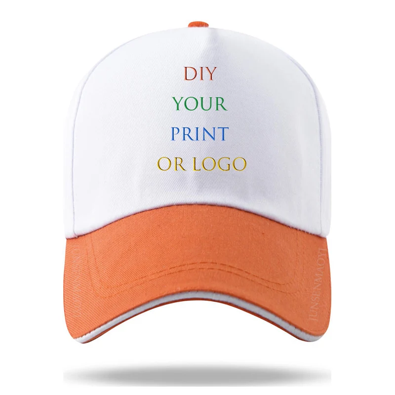 DIY Your like Photo or Logo Print Color matching Baseball Cap Casquette Hats Fitted Casual Dad Hats for Men Women Unisex Caps