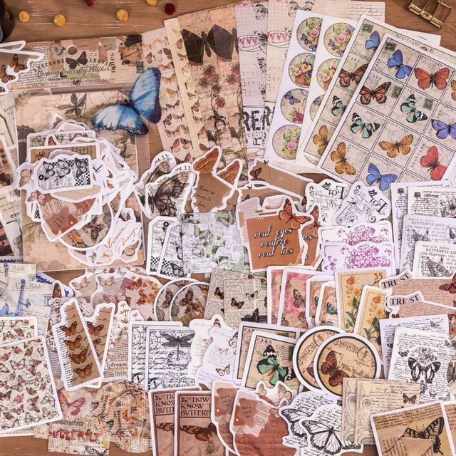  200Pcs Vintage Scrapbook Stickers, Aesthetic Junk Journal  Stamping Supplies Kit, Scrapbooking Ephemera Washi Paper for Bullet  Journaling Planners Diary Collage : Arts, Crafts & Sewing