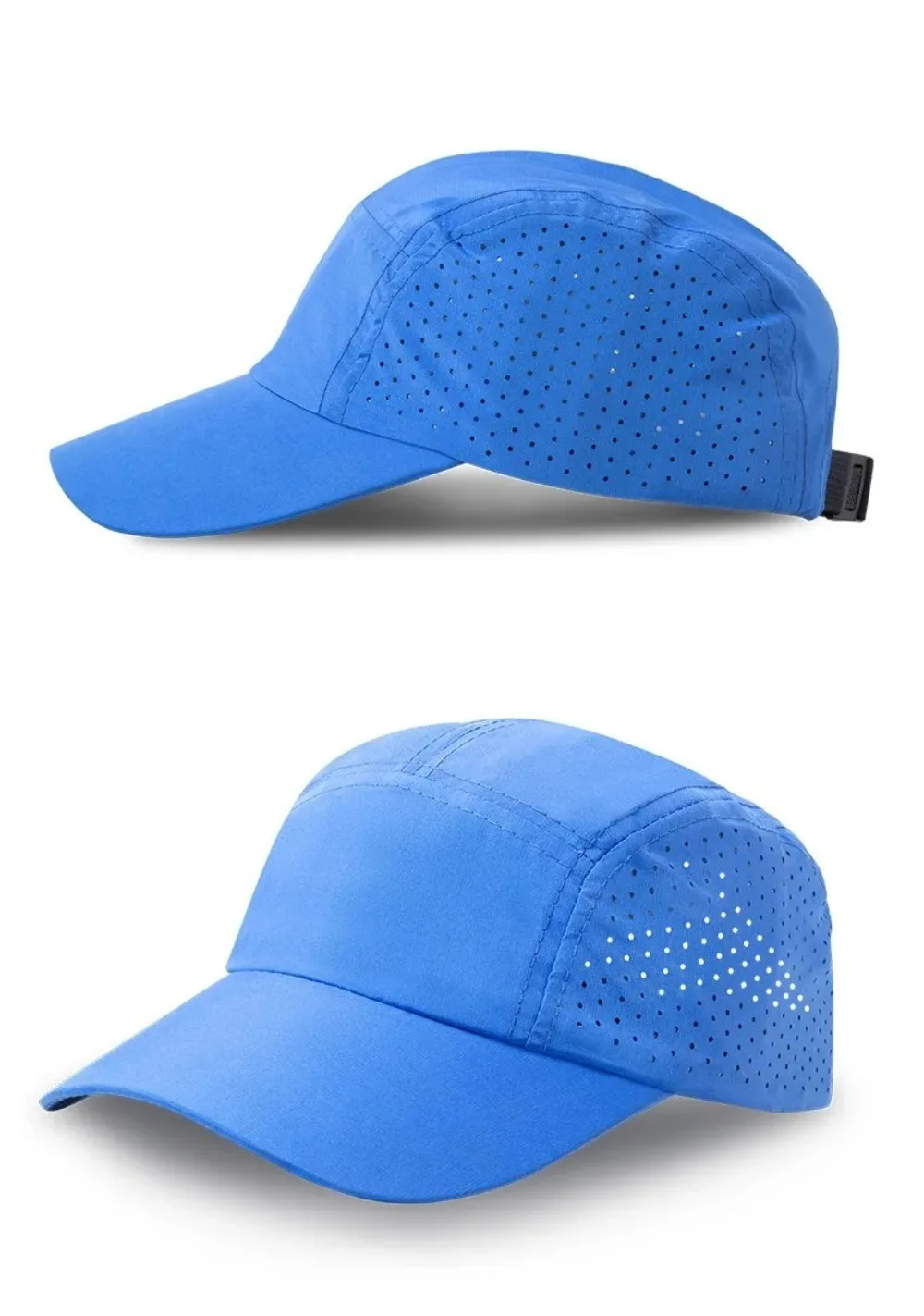 Lässige, ultraleichte Baseballkappe aus Mesh, schnell trocknend, einfarbig, Fahrradmütze, verstellbare, atmungsaktive Laufmütze, Unisex – Detail 6