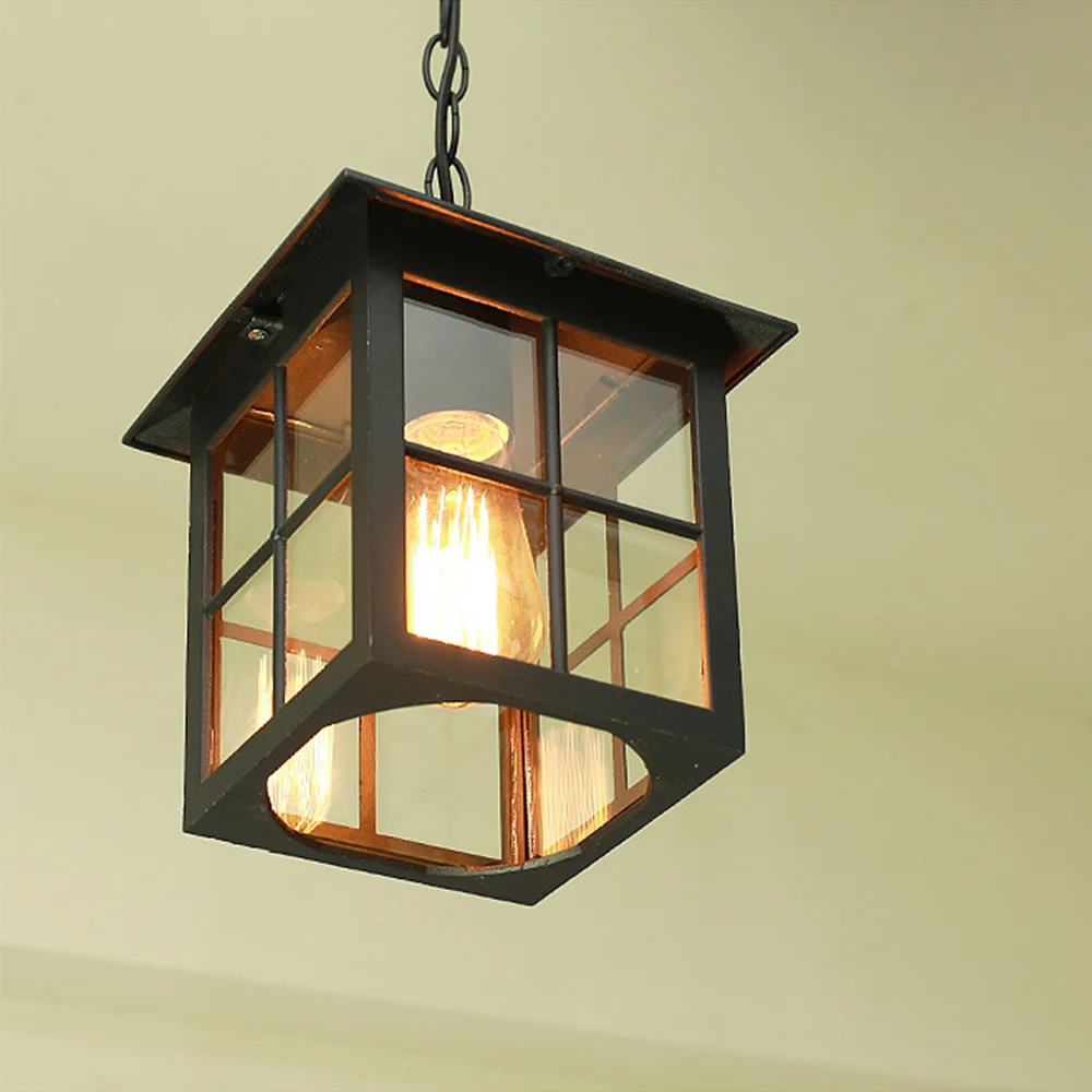 Outdoor chandelier waterproof Chinese retro garden light entrance balcony corridor aisle garden pavilion ceiling light outdoor pendant lamp