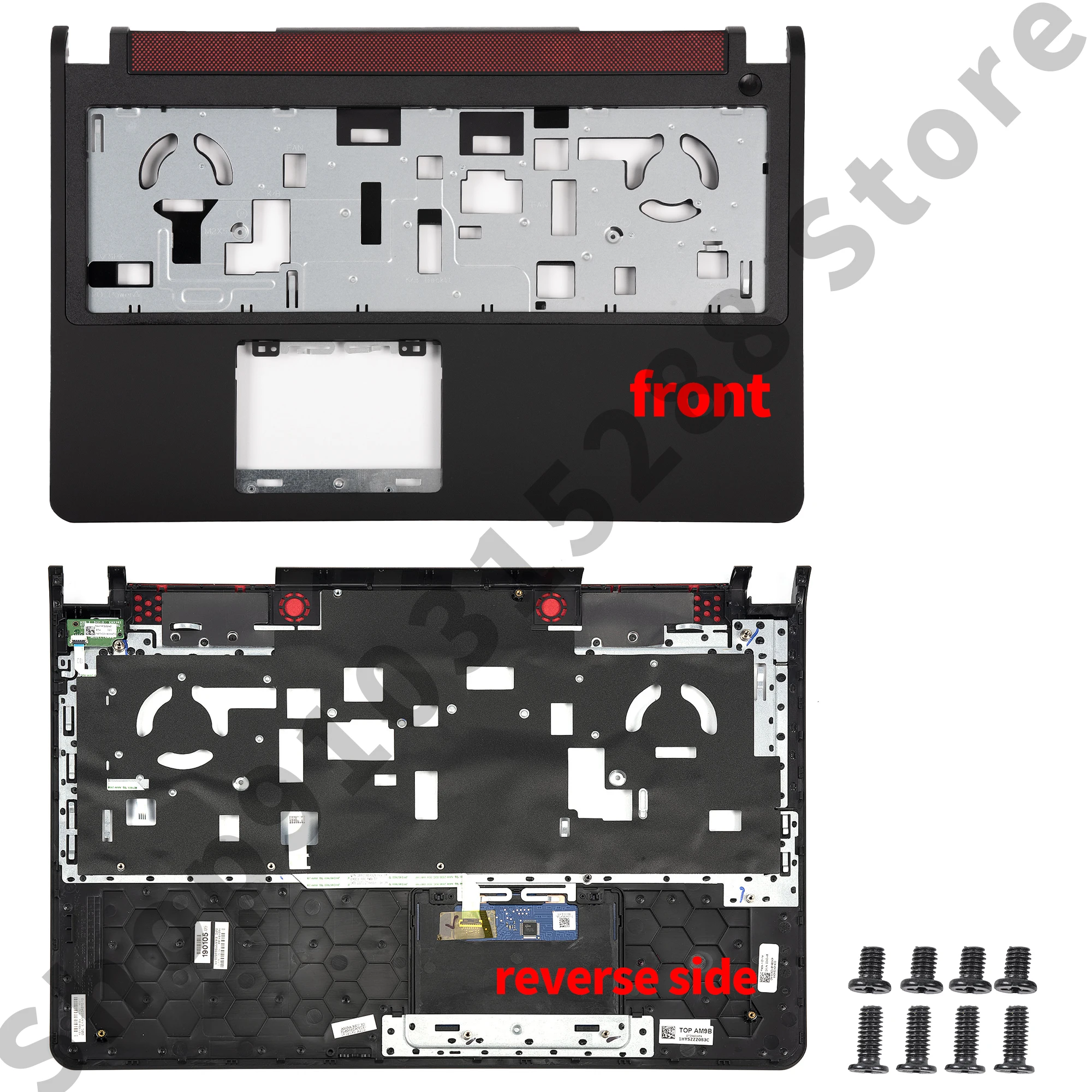 New LCD Back Cover For Dell Inspiron 15 7000 7557 7559 7557 P57F 01D0WN Bottom Case Palmrest Hinges Laptop Repair Parts