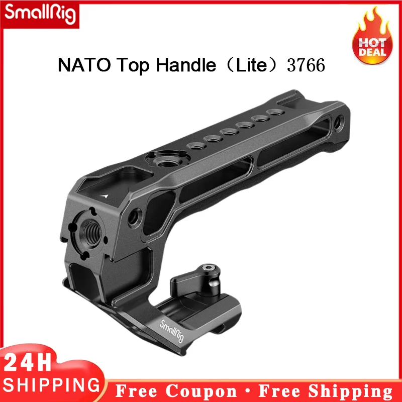 

SmallRig NATO Top Handle Lite with Cold Shoe Portable Camera Handle for Shoot Fit Sony Canon Nikon Camera Cage 3766