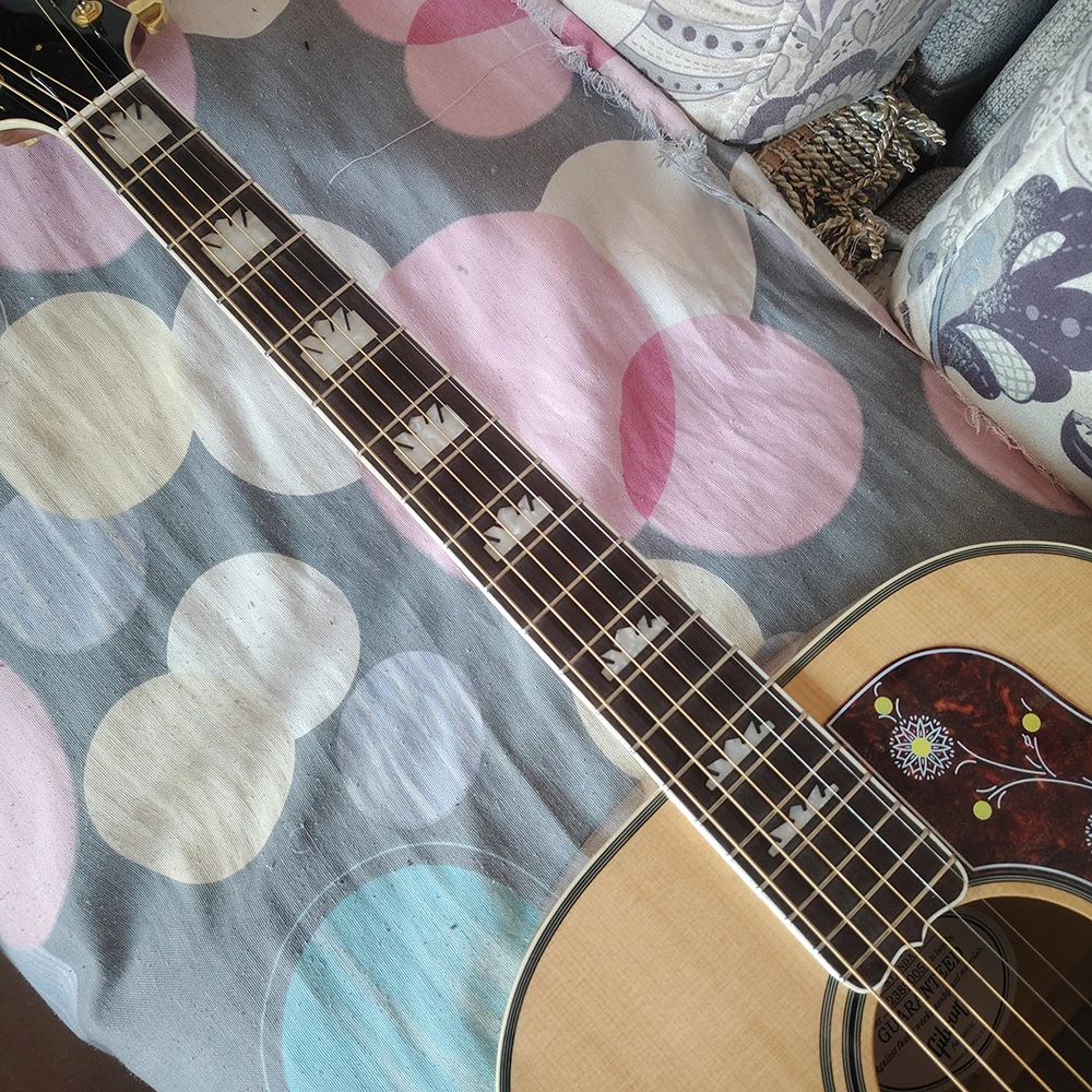 43 inch SJ-200 electric box acoustic acoustic guitar natural wood color Free delivery Stock