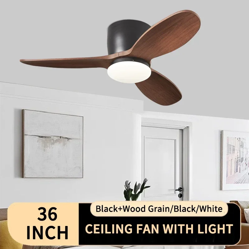 36 Inch Modern Low Floor Ceiling Fan Light Remote Control Living Room Bedroom Dining Room Ceiling Fan Pendant Light ceiling fan,led ceiling fan lights,led fan light
