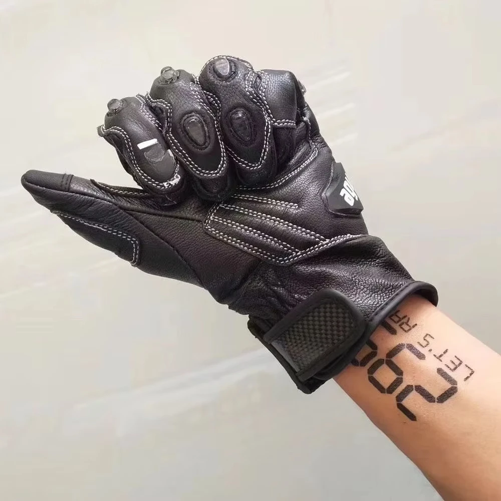 Motocycle Gloves Carbon Fibre Racing Motocross Gloves Hard Knuckle Touchscreen Moto Glove For Dirt Bike Moto Mountai