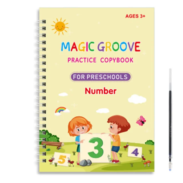 thumbnail image 1 of Cuaderno mágico reutilizable, juguetes de dibujo para niños, Montessori, control de lápiz, entrenamiento, escritura, pegatinas, aprendizaje, juguete educativo para niños, 1 of 5