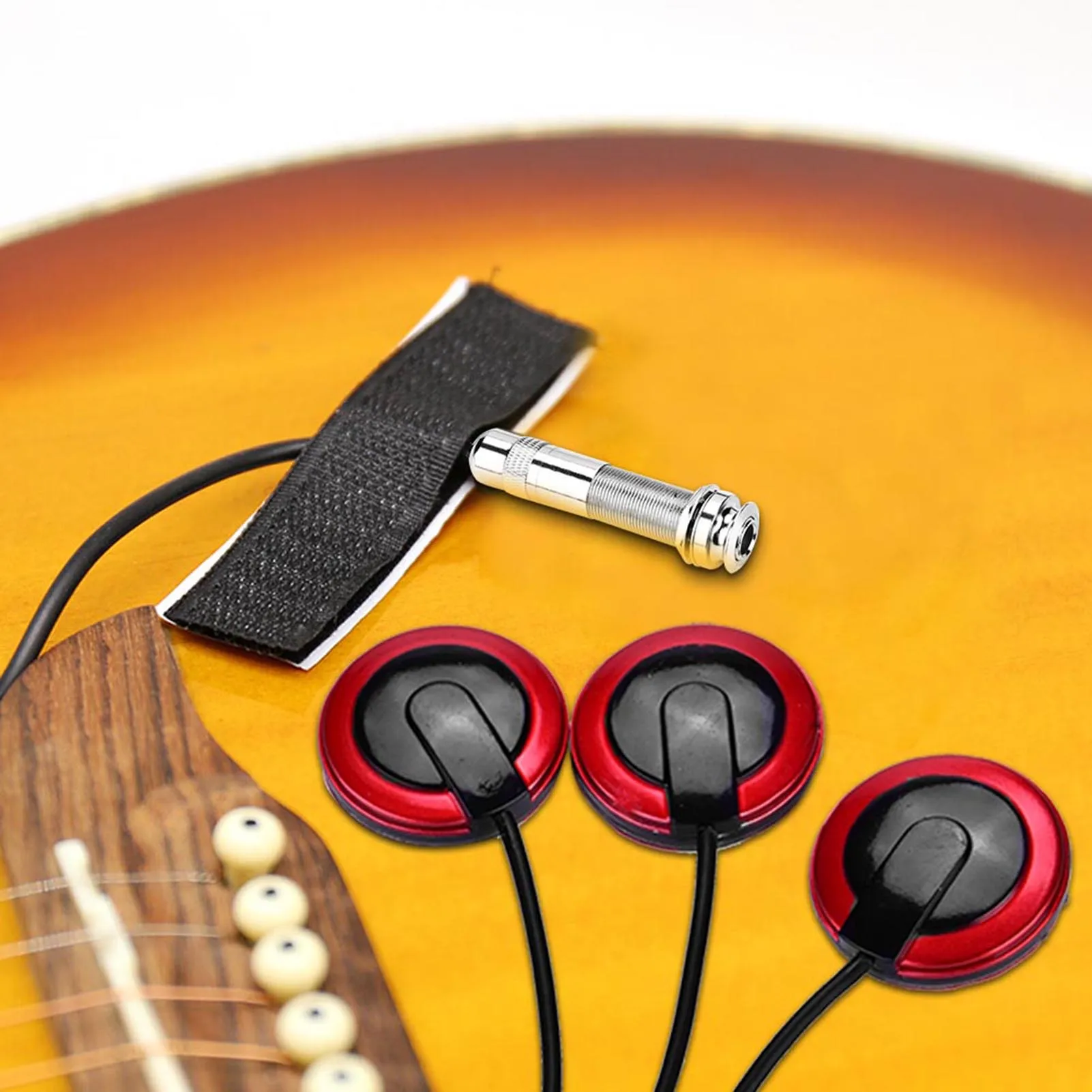 Guitar Pickup Professional Piezo Contact Transducer Microphone Pickup For Guitar Violin Banjo Mandolin Ukulel Guitar Accessory