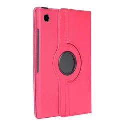 Ultra Thin PU Leather Rotating Stand Case with Sleep Wake Function for A8 10.5 X200 X205 (Rose)