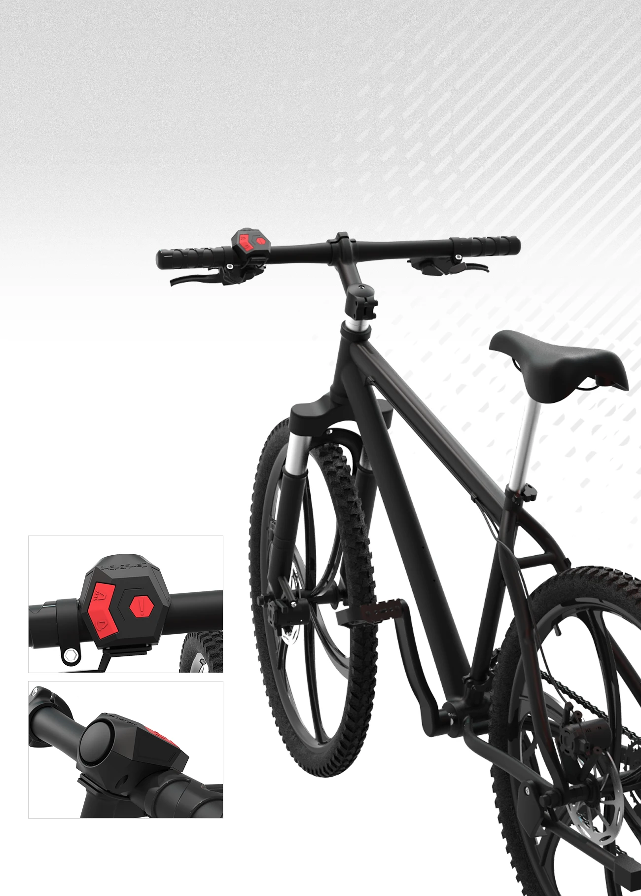 Description Picture 6 of item120 db Loud Horn Anti-theft Bell scooter Bike Electronic Horn Bell USB Rechargeable Bicycle Doorbell Handlebar Cycling Alarm