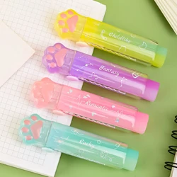 Kawaii Push-pull Design Cat Paw Portable Rubber Eraser Cute Student Correction Tool Kids School Office Supplies Gift Stationery
