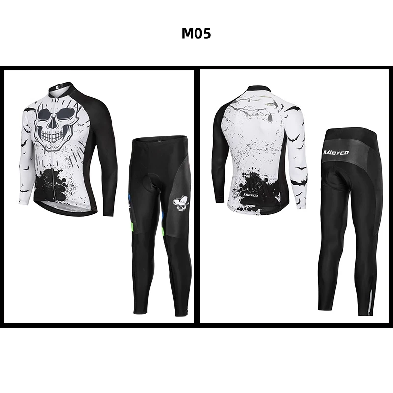 Männer Radfahren Kleidung Set Winter Thermo Fleece Bike Jersey Strumpfhosen Road Set MTB Radfahren Shirts Langarm Fahrrad Outfit für Männer – Detail 14