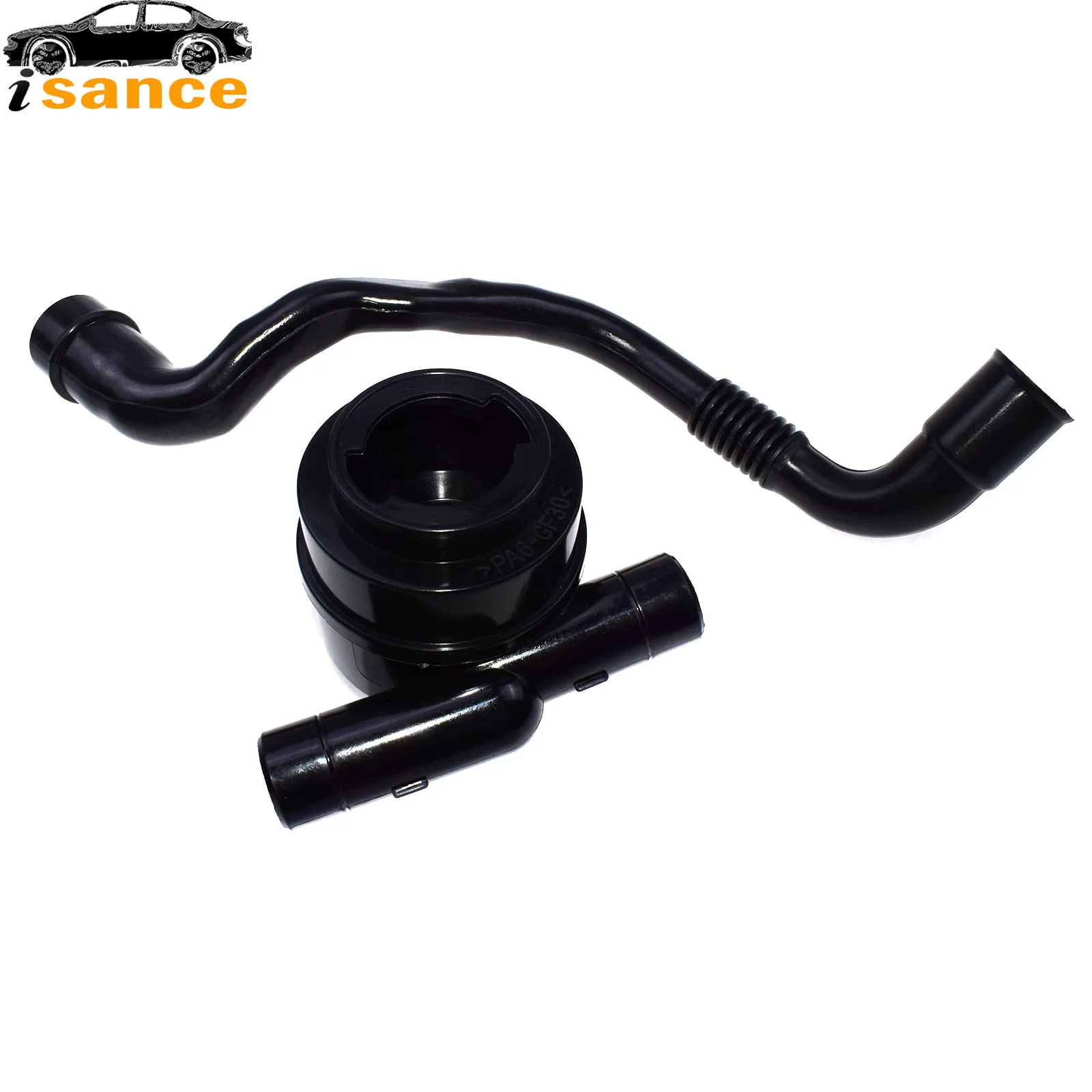 Isance 1pc / 2pcs Crankcase Oil Breather Vacuum Vent Hose Kit For Vw