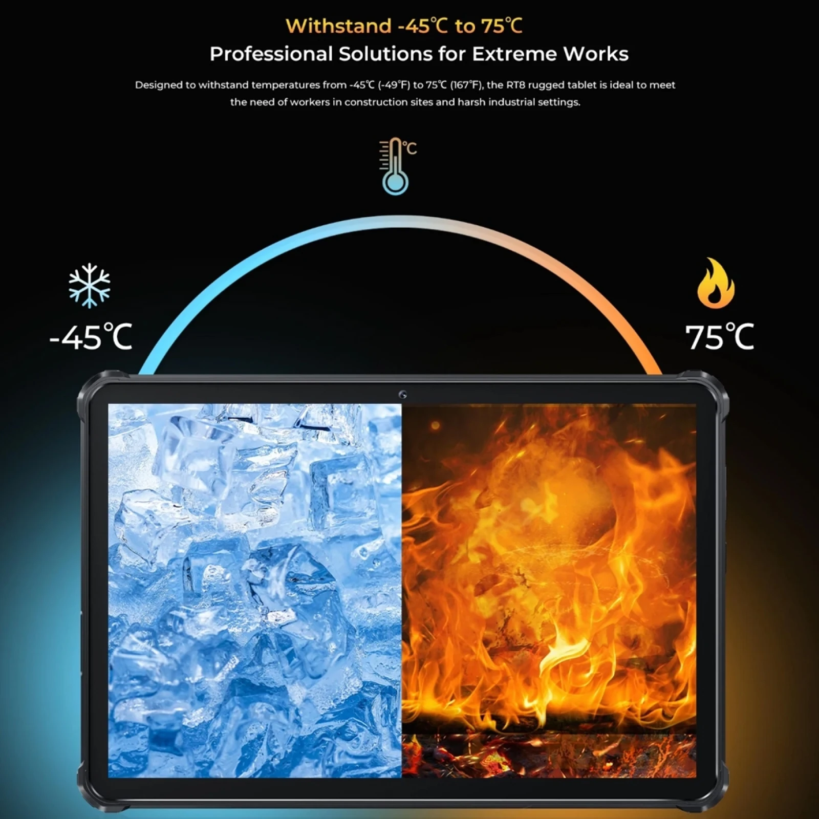 OUKITEL RT8 4G Rugged Tablet PC 6GB+256GB 11 inch Android 13 MediaTek Helio G99 Quad Core 48MP Camera 20000mAh 33W Tablet PC