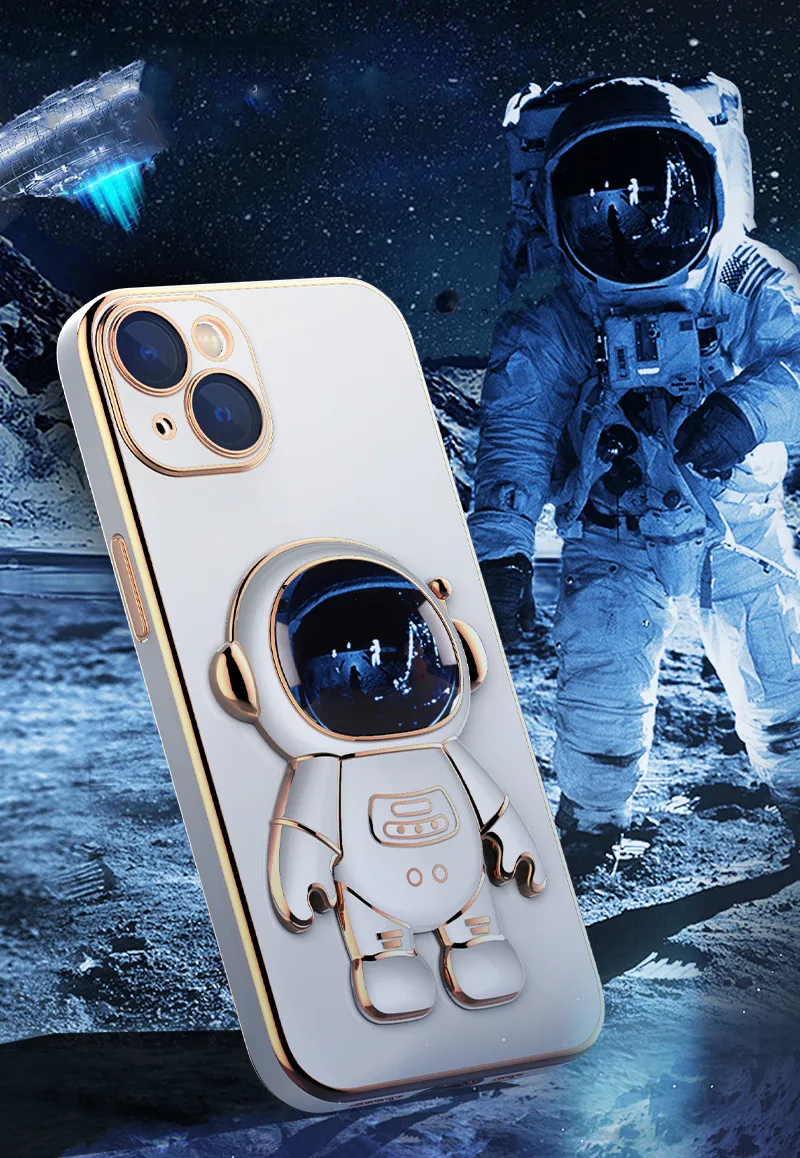 Astronaut Fold Stand Case For Samsung Galaxy A52 A53 A73 A72 A71 A70 A51 A50 A12 A23 A33 A10 A20S A21S A22 A02 M12 F22_voghion.com
