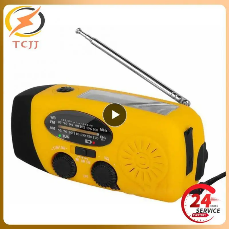 

2000mAh Multifunctional Radio Hand Crank Solar USB Charging FM AM WB NOAA Weather Radio Emergency LED Flashlight Power Ban