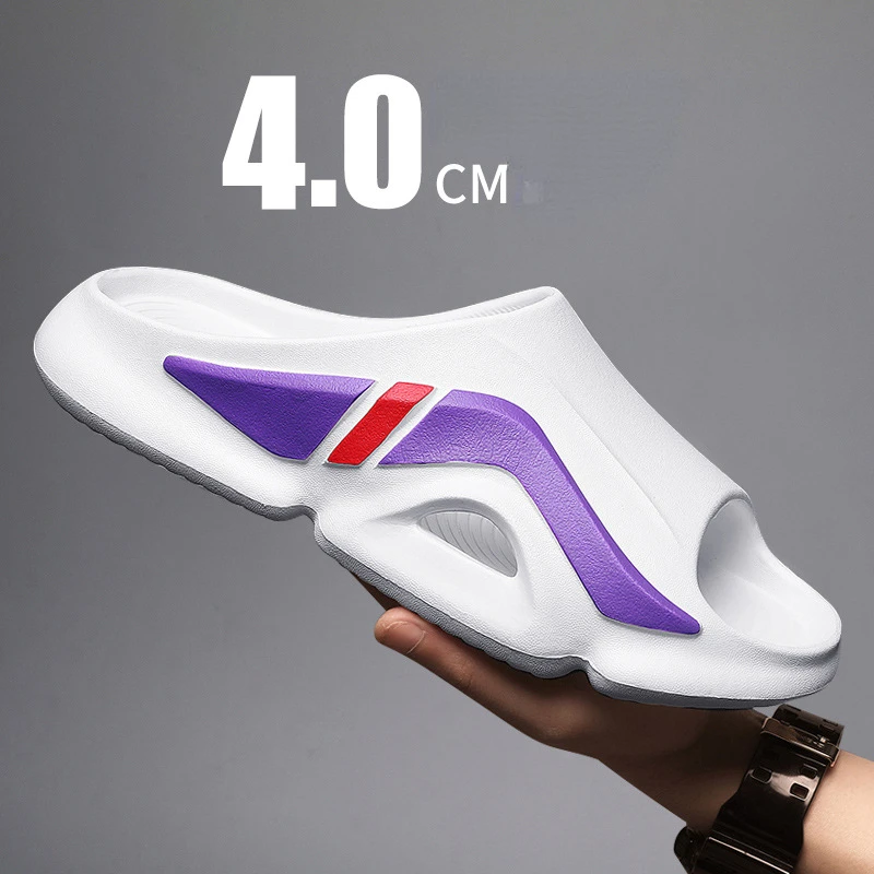 

Men Thick Sole Summer Outdoor Beach Slides Men EVA Anti-slip Bathroom Anti-Slip Slippers Soft Fashion Sports Thick Soled Slipper