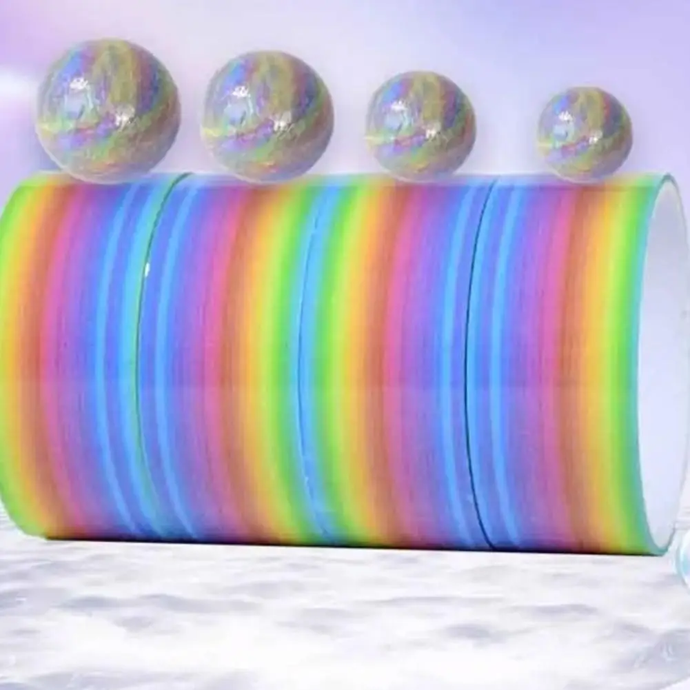 Rainbow Sticky Ball Rolling Tapes Pressure Reducing Adhesive Rolling Toy Colored Ball Sticky Ball Adhesive Toys 4