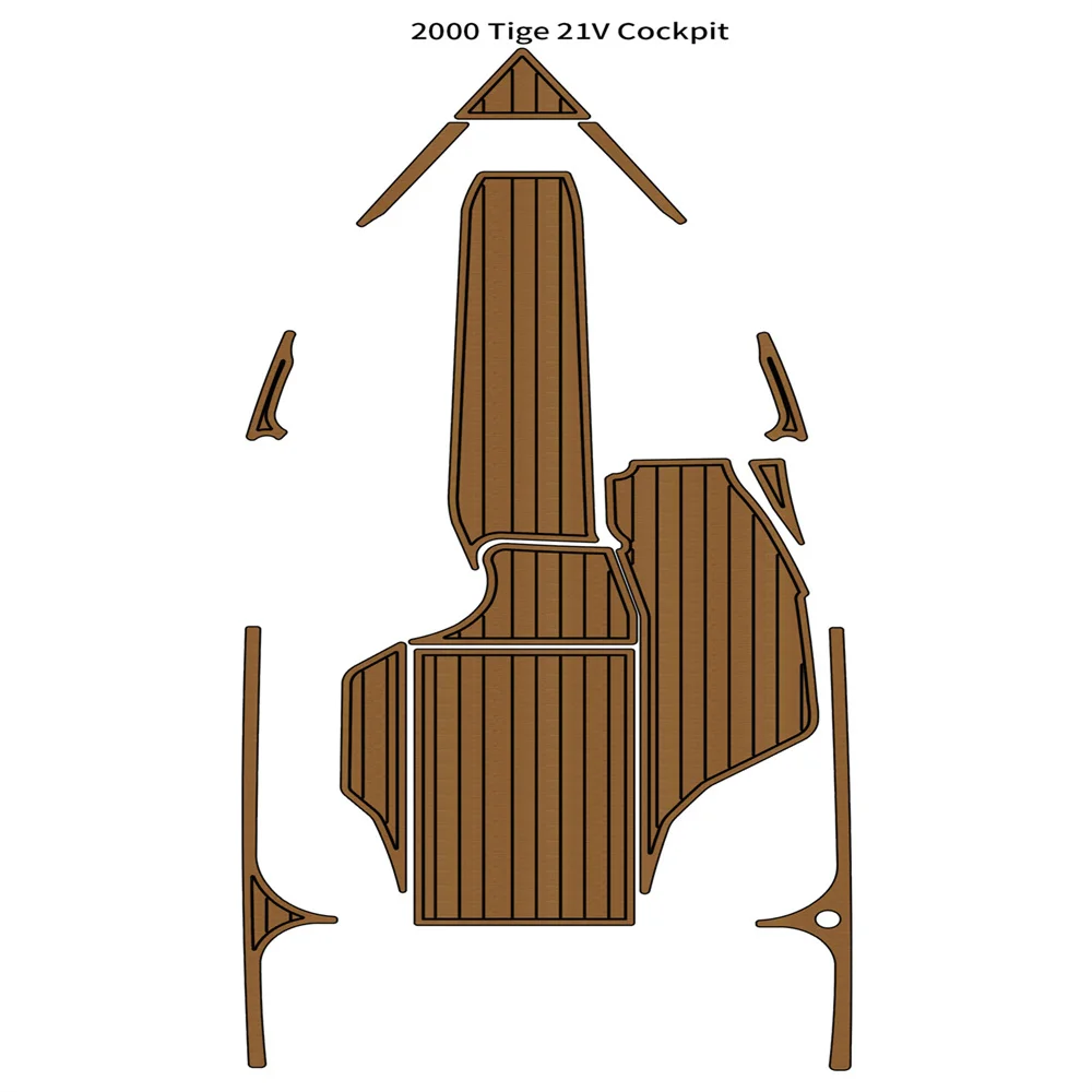 

2000 Tige 21V Cockpit Boat EVA Faux Foam Teak Deck Floor Pad